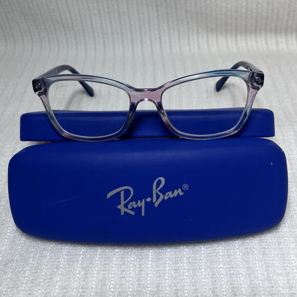 Ray-Ban RB1591 Optics Kids Polished Violet Striped Multicolor with Case/FRAME - Picture 1 of 12